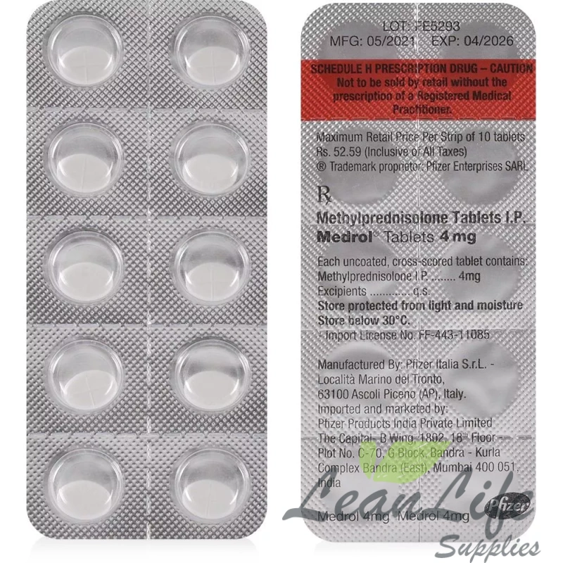 leanlifesupplies Medrol Tablet (4mg) (10tab)