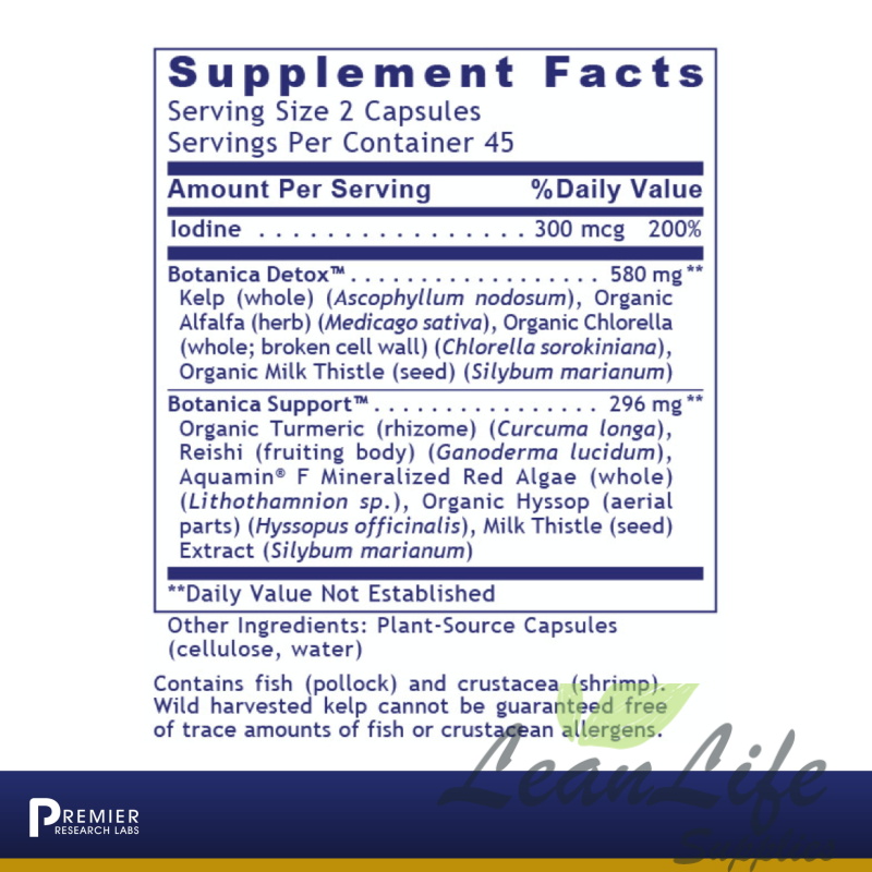 leanlifesupplies Premier Research Labs XenoStat - Supports Thyroid Function & Hormone - Features a Multi-Marine Sea Vegetation Formula - Iodine-Rich, Pure Vegan & GMO Free Supplement - 90 Plant-Source Capsules