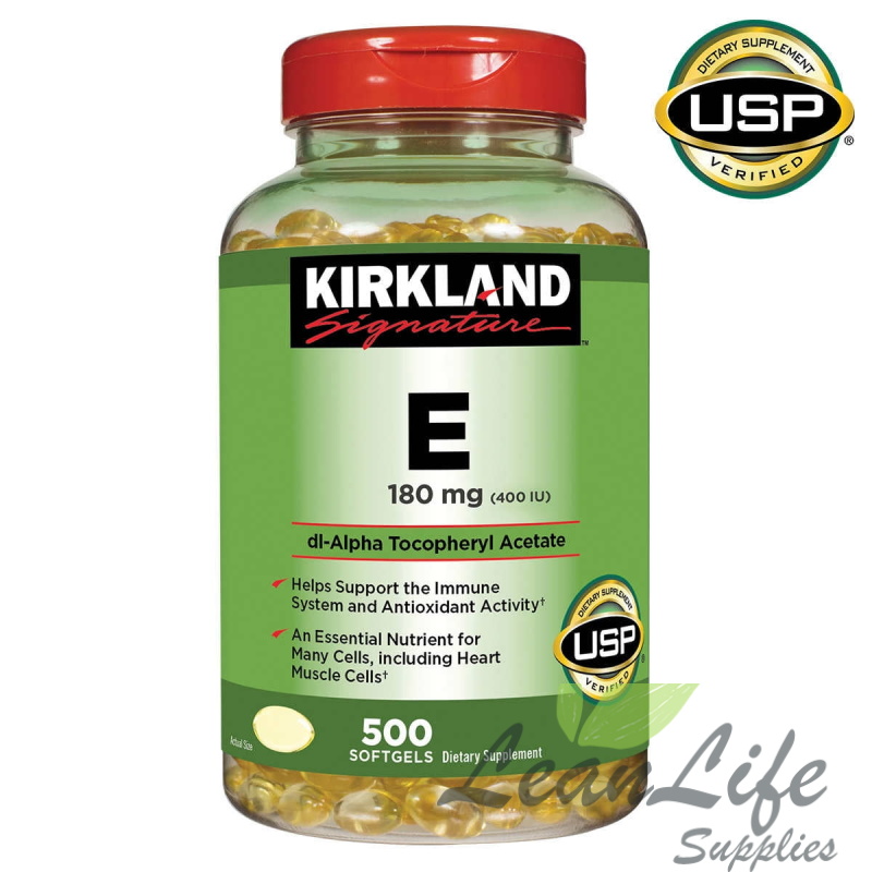 leanlifesupplies Kirkland Signature Vitamin E 180 mg., 500 Softgels