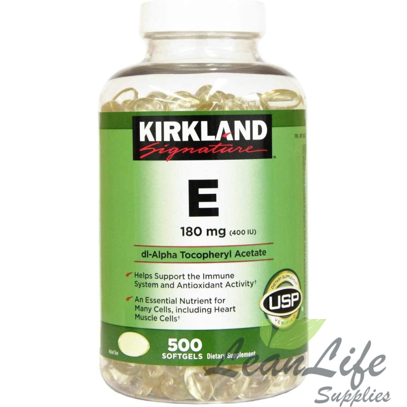 leanlifesupplies Kirkland Signature Vitamin E 180mg., 500 Softgels