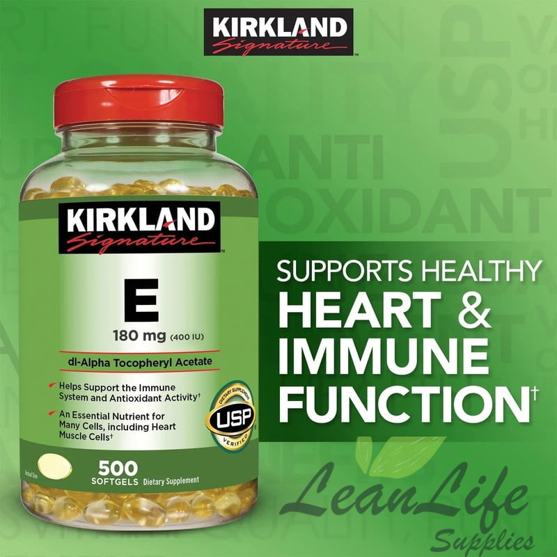 leanlifesupplies Kirkland Signature Vitamin E 180 mg., 500 Softgels