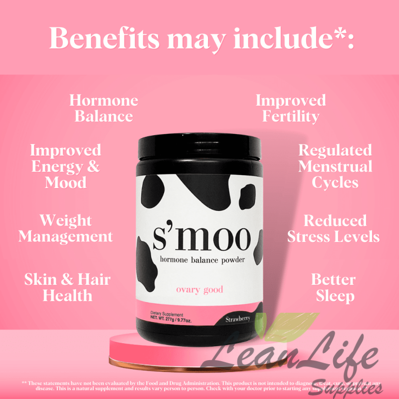 leanlifesupplies Ovary Good - Strawberry l Regulated Cycle, Weight Management, Improve Energy Levels, Complexion & More l Specially Formulated for PCOS & Hormone Health l Made in USA (30 Servings)